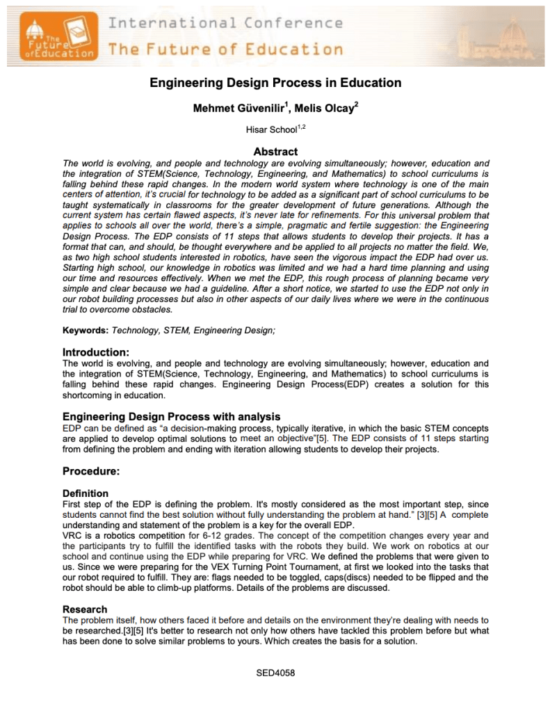 Engineering Design Process in Education